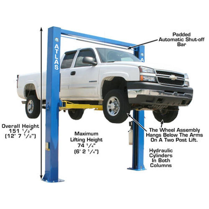 Atlas Automotive Equipment - OHX10000X Commercial Grade Extra Tall 10,000 lb. Capacity 2-Post Lift