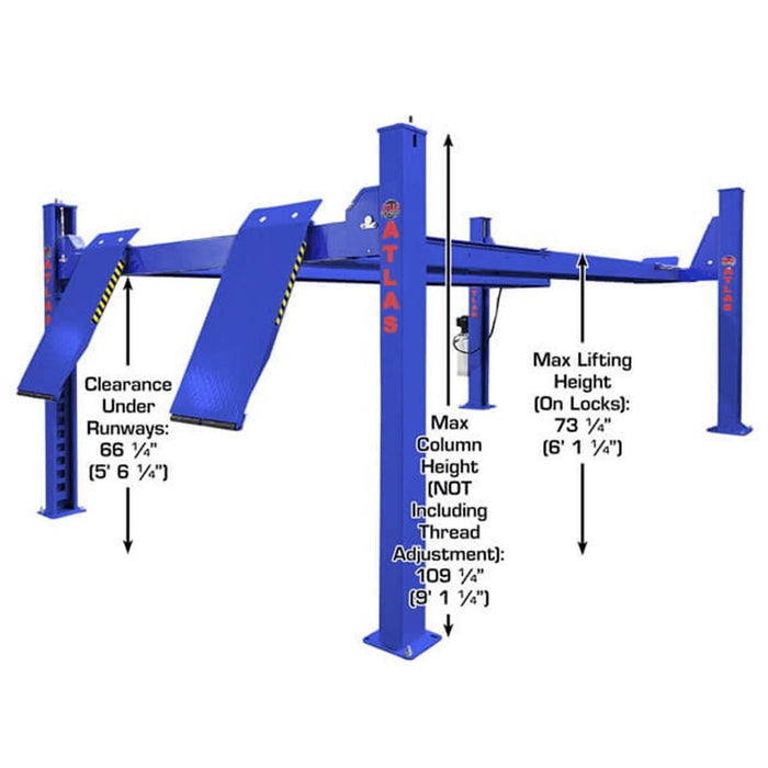 Atlas Automotive Equipment - PLATINUM 14000 LB CERTIFIED ALIGNMENT LIFT