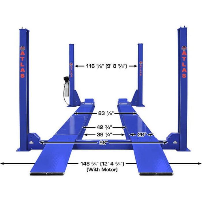 Atlas Automotive Equipment - PLATINUM 14000 LB CERTIFIED ALIGNMENT LIFT