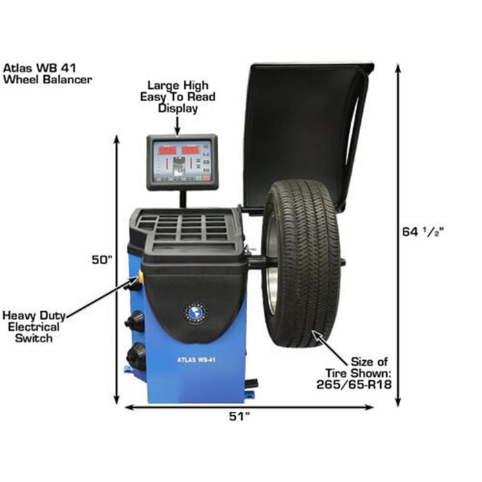 Atlas Automotive Equipment - Atlas Equipment WB41 Computerized Wheel Balancer